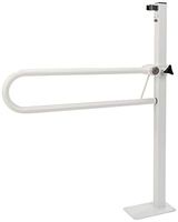 Homecraft Devon Floor-Mounted Folding Rail, Bathroom Aid for Elderly, Handicapped, Disabled users, Bathroom Grab Bar for Stability and Control, Safety Support Handrail for Lavatory and Bathroom