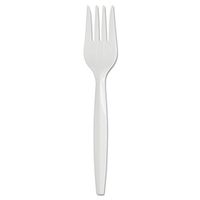 Dixie SSF21P SmartStock Plastic Cutlery Refill, 5.8in, Fork, White, 40/Pack, 24 Packs/Case