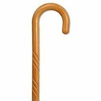 Wood Walking Cane Natural Stain color can be used in either hand. Weight capacity 250 lbs