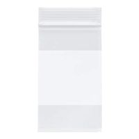 Plymor Heavy Duty Plastic Reclosable Zipper Bags w/White Block, 4 Mil, 3" x 5" (Pack of 500)