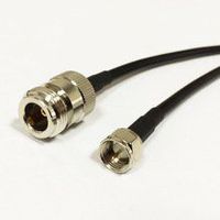 N type female jack to F type male Pigtail Cable RG58 50cm NEW High Quality Ships Quickly From USA