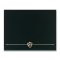 Black Classic Crest Certificate Cover - 25 Covers
