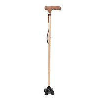 Yadianna Cozy Walking Stick Height Adjustable Non-Slip Cane with Light,Brown