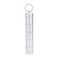 Pill Box, Aluminum Alloy Waterproof Daily Small Pill Organizer for Outdoor Travel, Keychain Pill Holder(6 Cases)