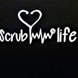 Chase Grace Studio Scrub Life Nurse Nursing Vinyl Decal Sticker|White| Cars Trucks Vans SUV Laptops Wall Art|7.5" X 3.25"|CGS489
