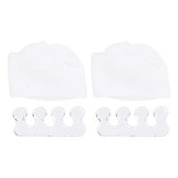 Healifty 2Pcs Toe Separator Toe Corrector Sleeve Bunion Splint Toe Straightener with Metatarsal Pads Ball of Foot Cushions