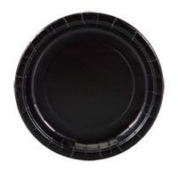 Party Color Paper Plates Black 9" 40 Count
