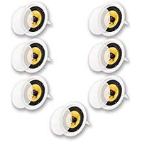 Acoustic Audio HD-8 in Ceiling 8" Speakers Home Theater Surround Sound 7 Speaker Set