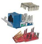 Hubbell Wiring Systems HXJ5EB25 Xcelerator Thermoplastic Universal Modular Keystone Jack, Category 5e, Blue (Bag of 25)