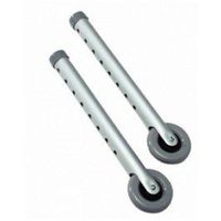 Lumex 603750A Tall Leg Walker Extensions Legs with 5 Fixed Wheels, Color Aluminum