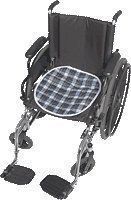 Reusable Quilted Wheelchair Pad,18"X18",Grn Plaid