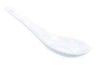 Mini Porcelain Serving Spoon (Case of 36), PacknWood - White Ceramic Reusable Spoons (0.2 oz, 5" x 1.6" x 0.5”) 210MBPTULE