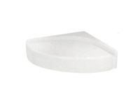 Swanstone CS01616.011 Solid Surface Corner Shower Seat, 16.3125-in L X 16.3125-in H X 4-in H, Tahiti White