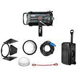 Fiilex K151 LED Lighting Kit, Includes Q500 Light Head/Barndoor, 5" Glass Fresnel Lens, 20' PowerCon Cable, Cord Tie, Dome Diffuser, Custom Rolling Travel Case