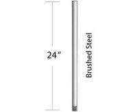 Monte Carlo DRM24BS, 24" Minimalist Downrod, Brushed Steel