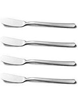 HouseHoo Cheese Spreaders, Stainless Steel Classic Spreader Knife Set for Cheese, Jelly, Jam, Dessert, Set of 4 Canape Knives, Spreaders for Appetizers, Sandwich Cream Cheese Butter Knife