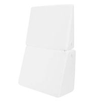 Estink- Wedge Pillow,White Bed Sofa Wedge Pillow for Reducing Neck and Back Pain Soft Sponge Inner Breathable Cover 23.6 15.7 6.9in