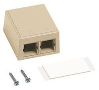 M102SMB-B-246 - Uniprise M101 Type Surface Mount Box, dual port ivory