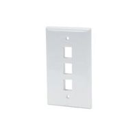 15 Pack Lot - Keystone 3 Hole Port Jack Wall Face Plate Audio CAT5e CAT6 White