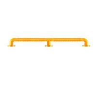 Limaomao Toilet Safety Rails Grab Rail, Steel Safety Support Rail, Home Assist Handle for Bathtub, Shower, Steps, Indoor/Outdoor Use, Easy Grip, Chrome Finish (Color : Yellow, Size : 120cm)