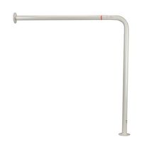 Homecraft Ringwood Wall to Floor Grab Rail, Curved Grab Bar for Toilet, Shower, or Bathtub, Secure Railing for Elderly & Handicapped, 30" High x 30 3/4" Deep, Bathroom Safety Rails