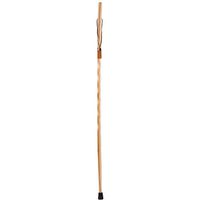 Brazos Trekking Pole Hiking Stick for Men and Women Handcrafted of Lightweight Wood and made in the USA,  Hickory,  58 Inches
