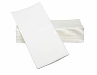Simulinen Dinner Napkins - Decorative Napkins - Cloth Like & Disposable White with Pocket- Elegant & Durable - Soft & Absorbent - Large 17"x17" - Packaged for Easy Storage - Box of 75