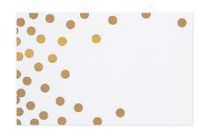 Gold Confetti Dots Gift Note Cards with Envelopes and Gold Seal -25pack Set