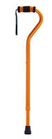 Sky MedSupply Int'l Corp Standard Offset Walking Cane Adjustable, Aluminum Orange, 0.64 Pound