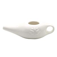 Sundlight Ceramic Neti Pot Ergonomic Design and Hand-Made Comfortable Spout