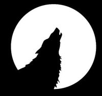 LLI Howl at The Moon Wolf | Decal Vinyl Sticker | Cars Trucks Vans Walls Laptop | White | 5.5 x 5.5 in | LLI1322