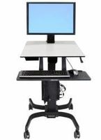 Ergotron 24-216-085 / WORKFIT-C Single HD SIT-Stand Workstation Up to 30" Screen Support - 28.00 lb Load Capacity - 23.9" Width x 22.8" Depth - Powder Coated - Steel, Plastic - Gray, Black