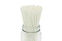 [400 Count] Standard 7.5" Disposable Drinking Paper Straws Sturdy Natural White Smoothie Milkshake Milk Tea Restaurant Party (7.5 Inches Long, 6 Millimeters Thick, Dye Free Products, Treestraw™)