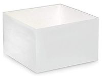 Gift Gourmet Boxes - 8x8x5" Solid Matte White Gourmet Box Base - (2 Packs; 25 Per Pack) - WRAPS-GBB08WH