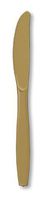 24-Count Touch of Color Premium Plastic Knives, Glittering Gold