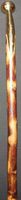 Hickory Hames Cane/Walking Stick Amish Handmade with Favorite Brass Hame Handle Heavy Duty. The Favorite Hame (Hames) Tip Used As a Top Handle for This Cane 8" Long Hame with a 2" Ball