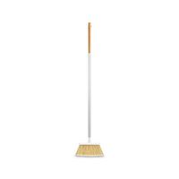 Full Circle Service Bamboo Broom, white