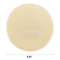 BambooMN Brand - 7.5" Dia Disposable Wood Round Plates, 100 Pieces