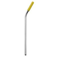 Silicone Stainless Steel Straw - Alisy Silicone Sleeve Long Stainless Steel Metal Drinking Straws for 20 Oz/30 Oz Cups (Yellow)