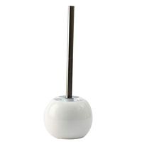 DORA BRIDAL Ceramic Bridal Toilet Plunger Brush Hold Combo Set,2 PC Heavy Base Clean Bowl Hideway Compact Holder Strong Bristles Good Grips Compact Long Enough Base Bathroom