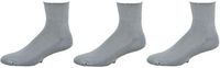 Sierra Socks Diabetic Arthritic Men Ankle Cushioned Sole Smooth Toe 3 Pair Pack (Sock Size 10-13, Shoe Size 6-12, Gray)