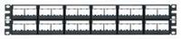 Panduit CPPL48WBLY Patch Panel, Mini-Com, 48 Port, w/12 CFFPL4 Faceplates, 2RMU, Black