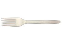 Primeware CPW-F Compostable Fork, PLA, 6.5" - 1000/Cs (20 x 50), Not Applicable