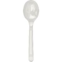 AmerCare Medium-Heavy Weight Unwrapped White Polystyrene Soup Spoons, Case of 1000