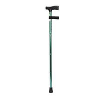 Huapa Folding Lightweight Walking Stick - 5 Steps Adjustable Aluminum Metal Collapsible Travel Cane with Non-Slip Rubber Base(Green)