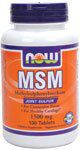 MSM by NOW Foods - Joint and Immune Enhancers (1500mg - 100 Tablets)