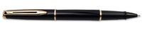 Waterman 42002W Waterman Hemisphere Stick Rlr Ball Pen, BLK Lacquer Brl, BLK Ink, Fine, 0.70 mm, 1 Unit