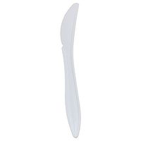 Karat U2001 6.3" PP Medium-Weight Disposable Knife, White (Pack of 1000)