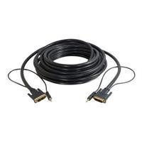 C2G 41245 Pro Series Single Link DVI-D + 3.5mm A/V Cable M/M, in-Wall CL2-Rated, Black (50 Feet, 15.24 Meters)