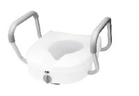 E-Z Lock Raised Toilet Seat with Arms, 5 Inch Height White 300 lbs. Weight Capacity 300 lbs. Weight Capacity, FGB311C0 0000